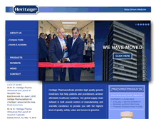 Tablet Screenshot of heritagepharma.com